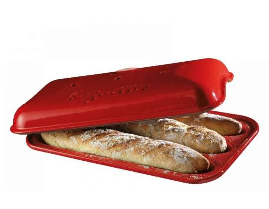 Emile Henry kerámia baguette sütőforma (burgundi vörös)
